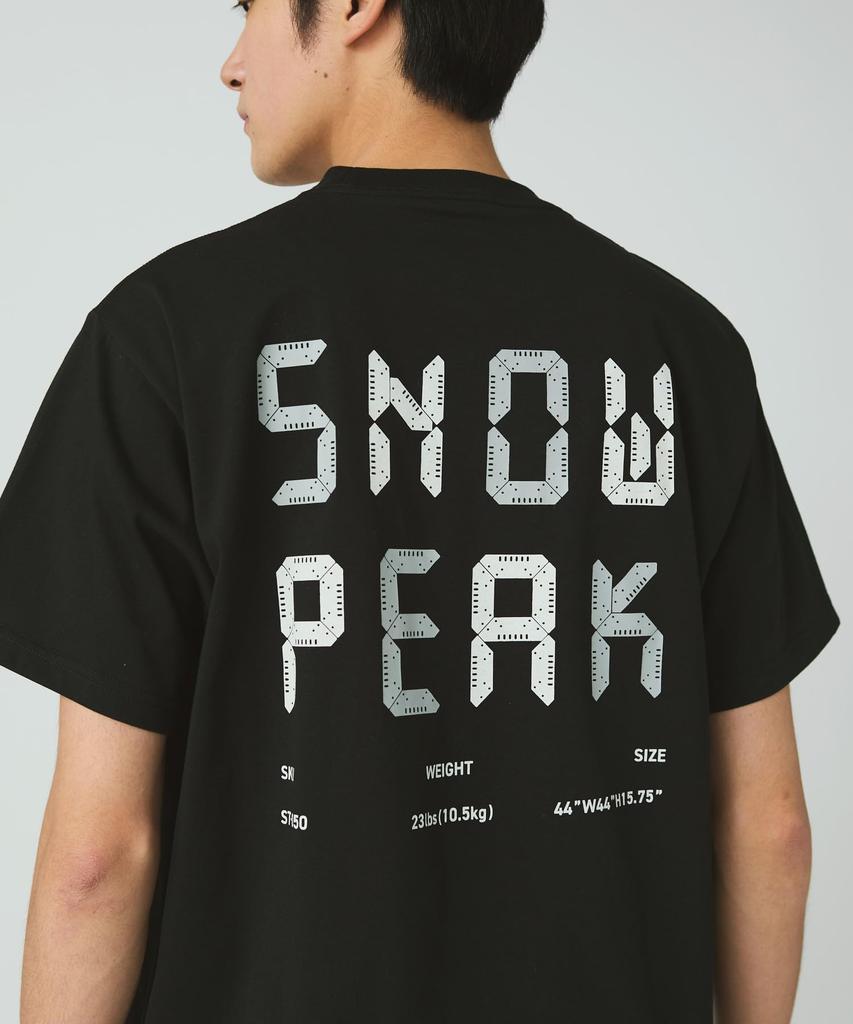 Snow Peak Jikaro Firering Table Short and Size M T-Shirt TS-25AU004, Sleeve, Men's Women's, Black,