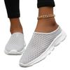 2025 Summer Mesh Casual Shoes Breathable Half Loafers Fashion Outdoor Indoor Slippers Women Flats Comfortable Couple Sneakers
