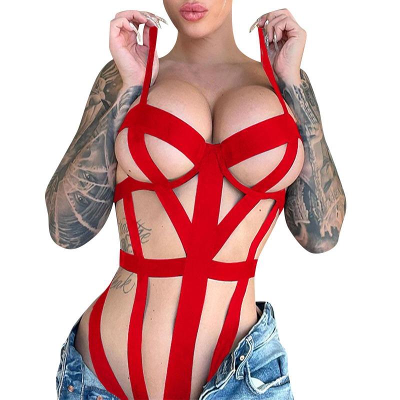 Sexy Underwear Summer Explosive Complex Craftsmanship Straps Hollow Onesie