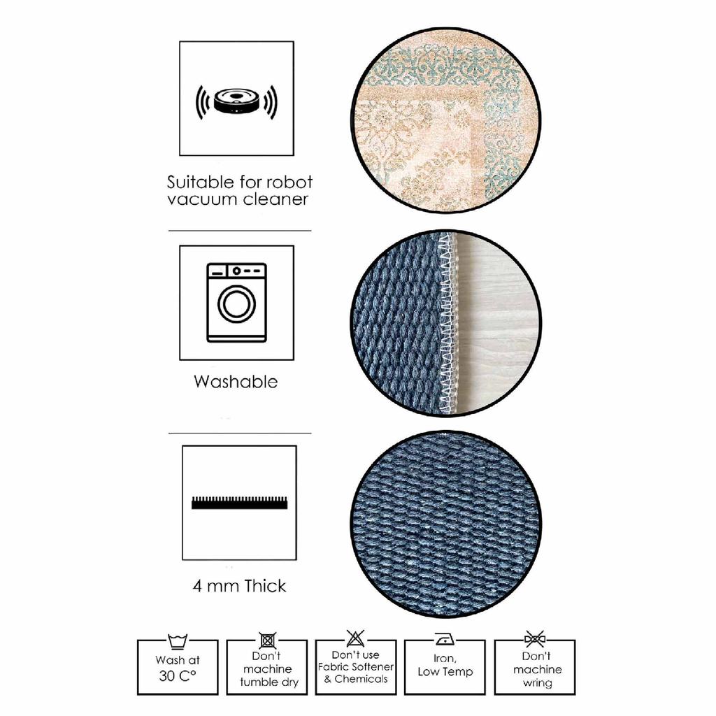 Decorative Special Design Modern Floor Rugs Patterned Non-Slip Base Washable