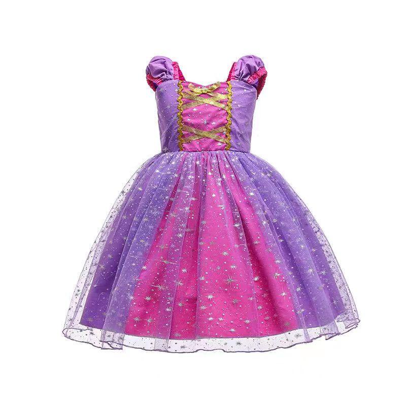Princess Sofia Dress Long Gown Kids Costume Sleeveless Party Performance Dress for Girls