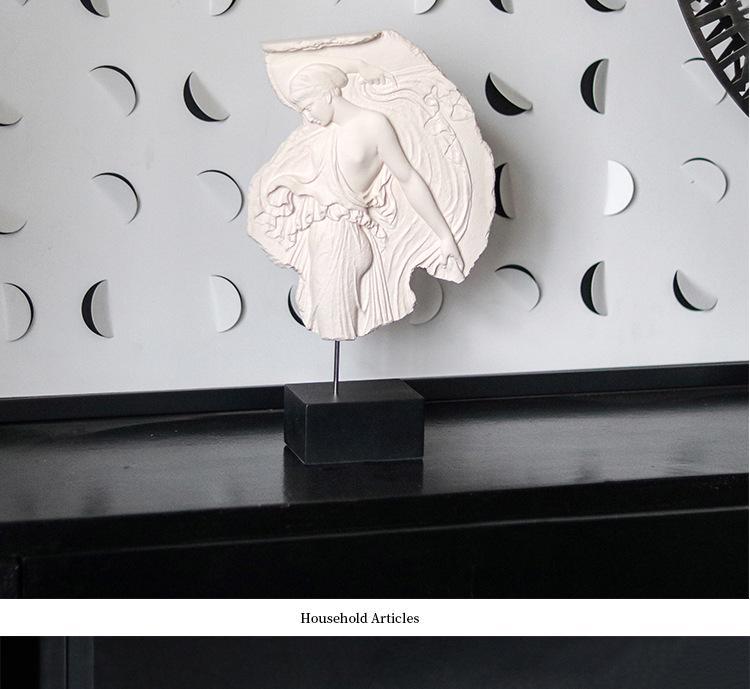 Nordic Goddess Relief Sculpture Ornament for Home or Hotel Decor