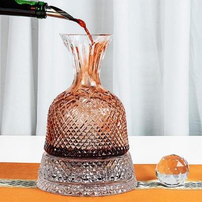 Luxury Rotating Wine Decanter with K9 Crystal Base