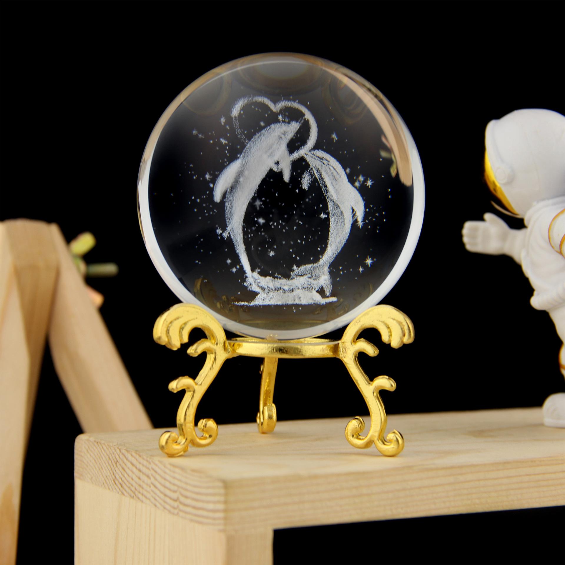 

3D Кришталева куля з підставкою Планета Сонячна система Глобус з лазерним гравіюванням Астрономічний подарунок Подарунок на день народження Скляна сфера Прикраса дому