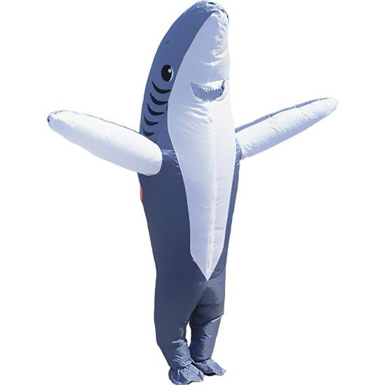 Inflatable Costume Shark Game Fancy Dress Party Jumpsuit Cosplay Outfit Prop