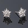 Christmas Snowflake Zircon Stud Earrings For Women Shiny Crystal Snowflake Earrings Birthday Festival Zircon New Year Gifts