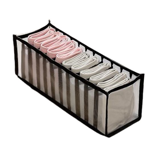 1/3Pcs Underwear Storage Bag Socks Bra Organizer Multiple Compartments Transparent Breathable Mesh Closet Storage Bag