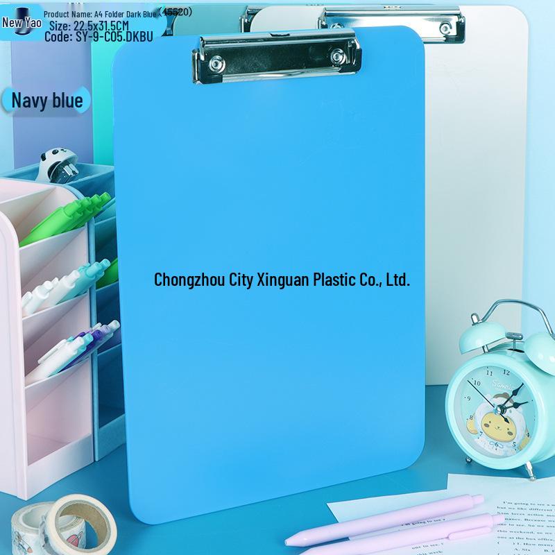 Large Capacity A4 File Box with Pen Slot & Clipboard for A5 Paper Storage