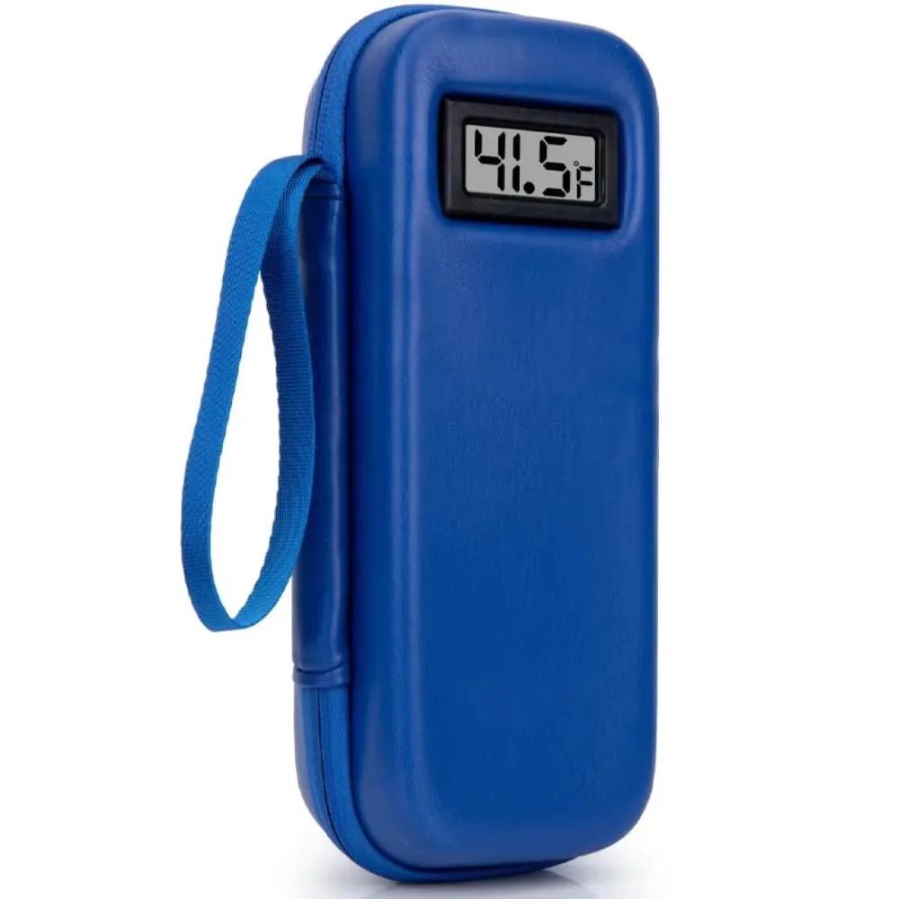 Waterproof Insulin Cooler Travel Case Reusable Portable Refrigerated Medicine Organizer with Thermometer Display Insulated