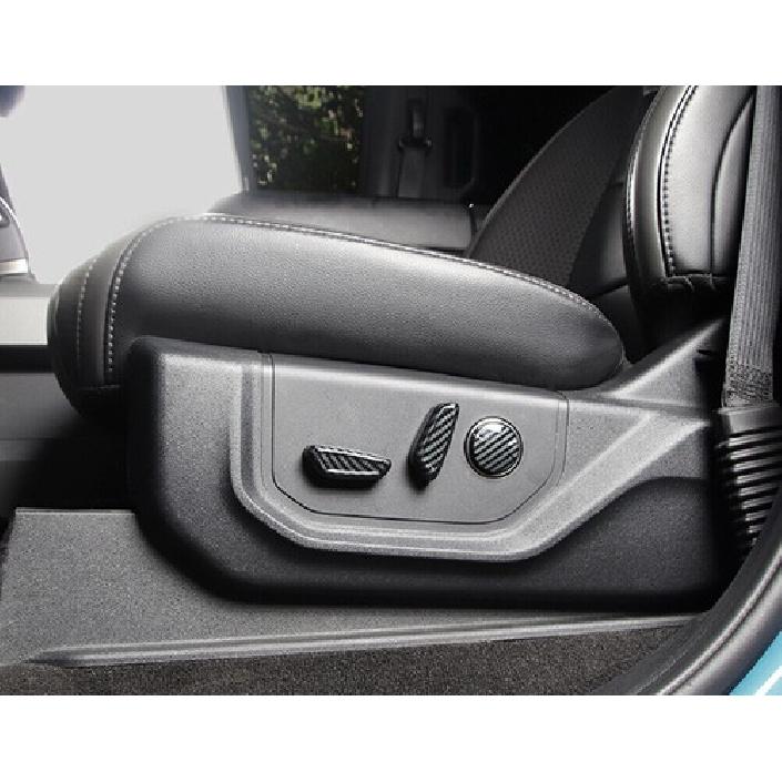 For Ford Raptor F-150 2021-2024 Carbon Fiber Seat Control Button Cover Trim 6PCS