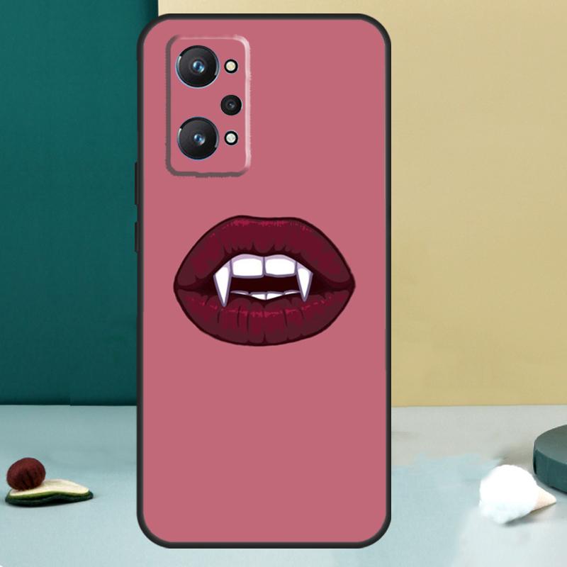 Sexy Vampire Lips For Realme GT 6T 5 6 GT 7 Pro C67 C75 C61 C55 C53 C51 C21Y C25S 10 11 12 13 14 Pro Plus Case