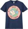 Peace On Earth TShirt Dove Olive Branch Globe Graphic Inspirational Tee