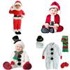 Christmas Kids Snowman Velvet Cosplay Costume Soft Comfortable Gift Idea