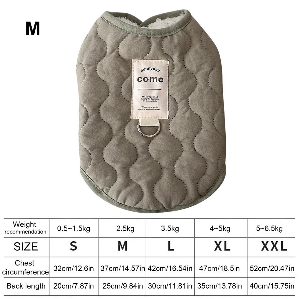 

Winter Pet Coat Clothes for Cold Weather Clothing Warm Dog Clothes with Built in Harness Hole Pet Apparel Cozy Snow Vest XL зелений