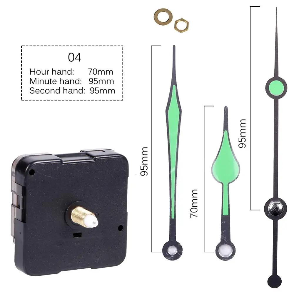 Quartz Clock Movement With Hand Mechanism Clock Repair Replacement Shaft Length 12mm (9/20 Inch) Thread Length 5mm(1/5 Inch)