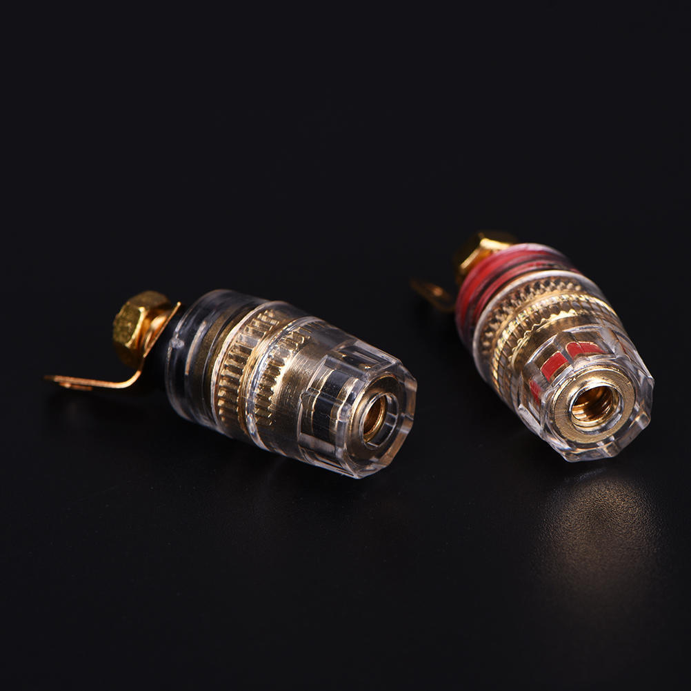 2X Zesilovač Reproduktor Svorka Vázací sloupek Konektor Pro 4mm Banánkový konektor