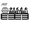 Wall Mounted Hooks for Daily Items Metal Basketball Medal Holder, Hanger Rack, Awards Display Rack Room Decor, Decorative Scarf And Belt 3 Lines