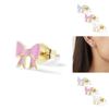 Modern Butterfly Knot Earrings Set Stylish Alloy Plated Accessories For Women