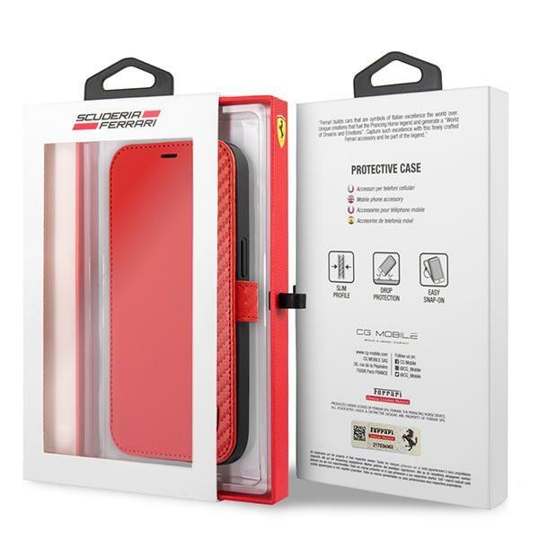 Ferrari Fesaxflbkp13Sre Iphone 13 Mini 5,4 Czerwony/Red Book On Track Carbon Stripe