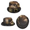 Homosexuální cylindr Steampunkový cylindr s brýlemi Černý Halloweenský cylindr Karneval