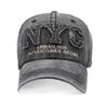 Vintage washed NYC embroidered baseball cap men's and women's soft top curved brim sun hat fashionable outdoor breathable cap