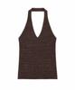 LYNTE Baby Alpaca Halter Knit (Brown)