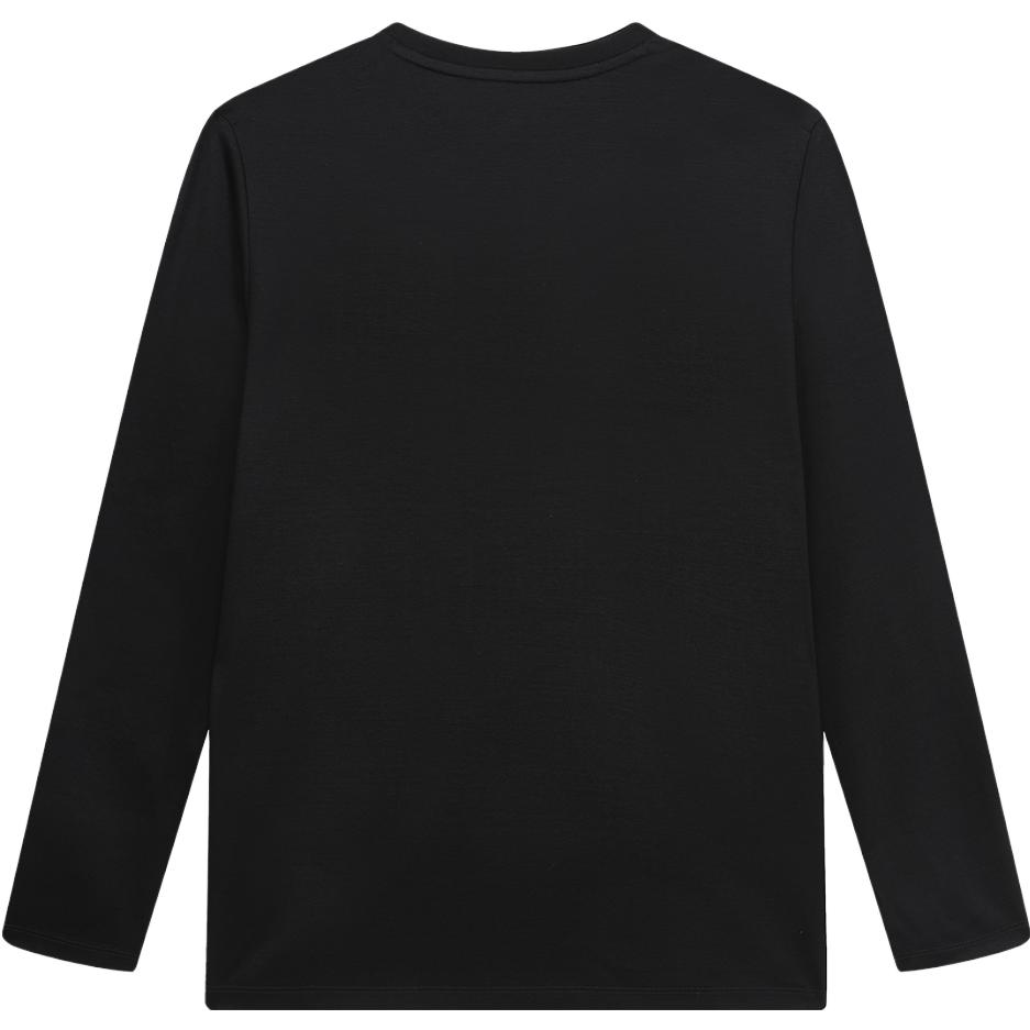 Fila 2023 Autumn New Long Sleeve T-Shirt Basic Simple Business Casual Round Neck Top Men Tops Black F11M332206F-BK