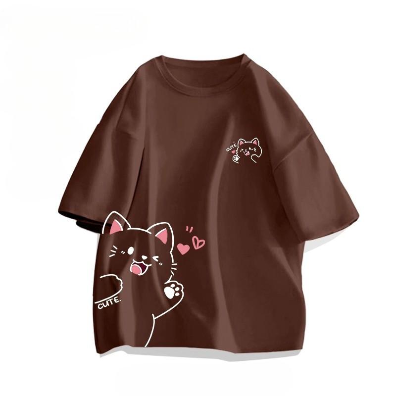 Printed T-shirt Summer Women's Short Sleeved Top, Fashionable and Versatile, Street Style