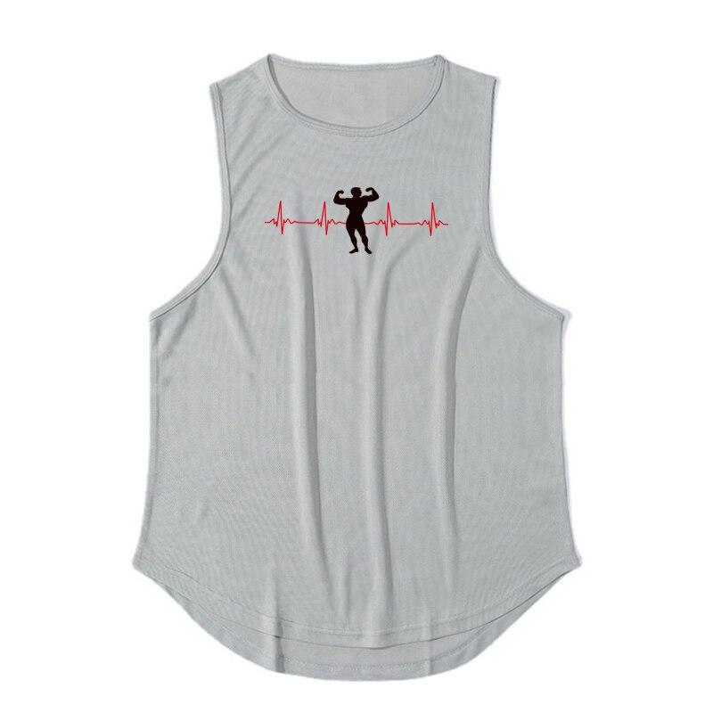 Muscleguys Summer New Youth Bodybuilding Vests Men’s Printed O-neck Quick Dry Breathable Workout Sleeveless t-Shirt