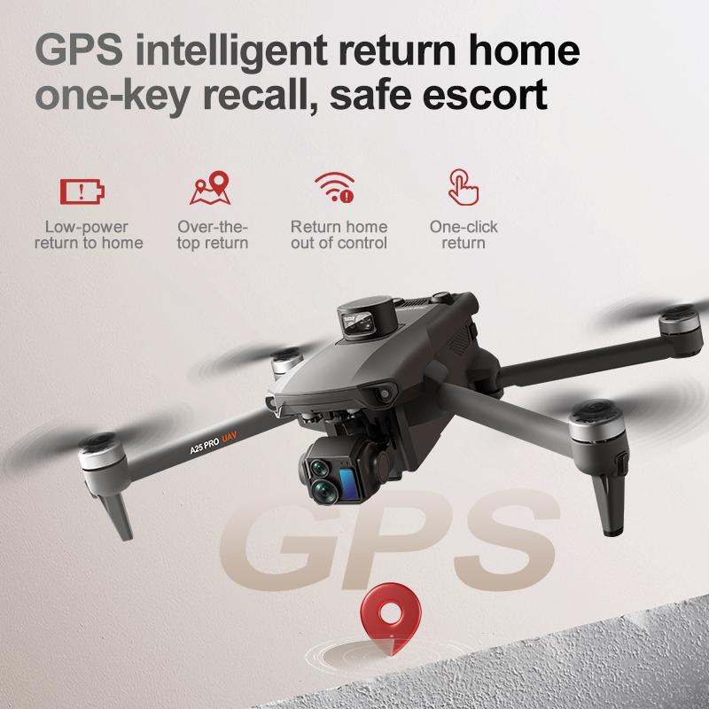 New A25 GPS Drone Professional 3-axis PTZ Aerial Photography HD 8K With Screen Remote Control 10KM Obstacle Avoidance FPV Dron