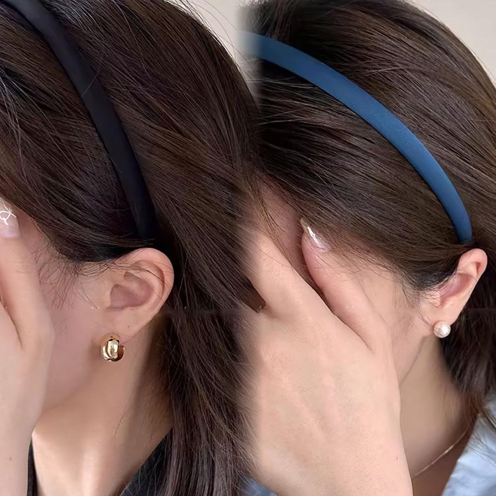 

2 шт. Модные 1,2 см Милые Тонкие Однотонные Конфетного Цвета Повязки для Волос Универсальные Ободки для Женщин Девушек Винтажные Резинки для Волос Аксессуары