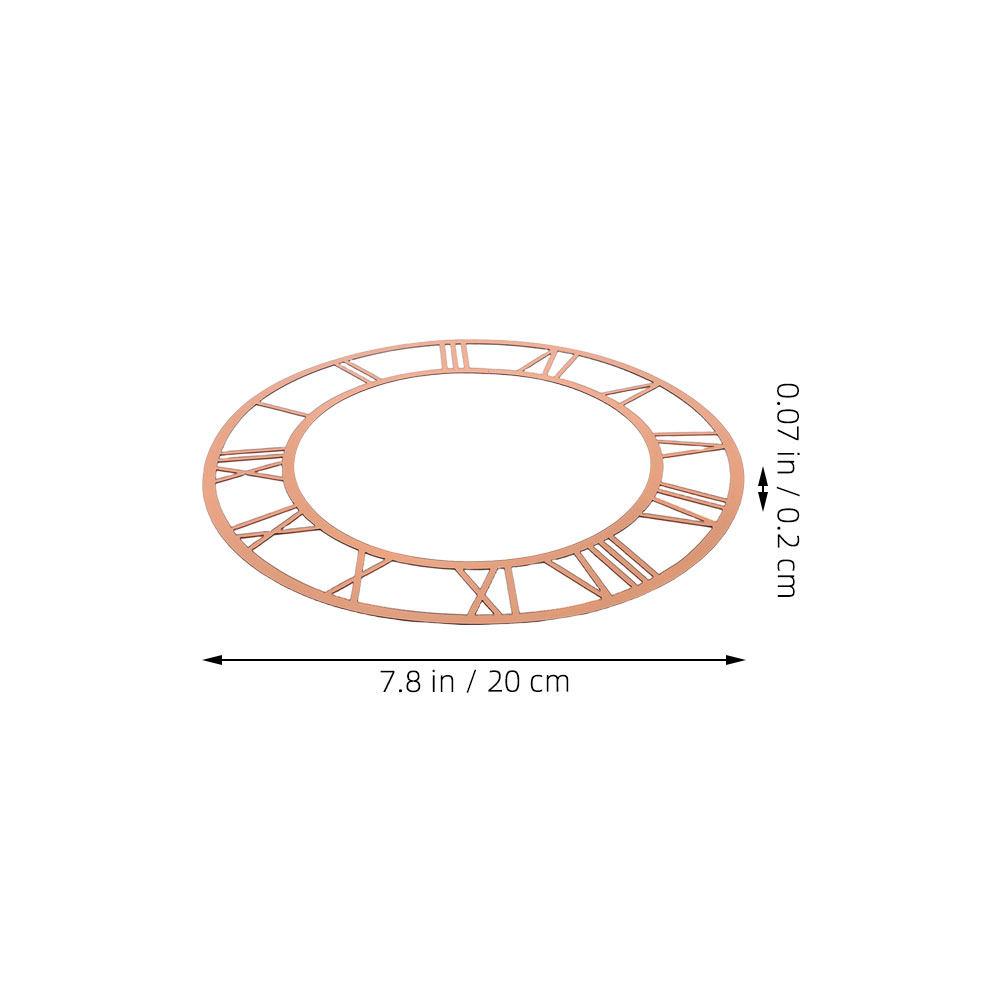 

2Pcs Round Acrylic Mirror Wall Clock Decals Roman Numerals DIY Decorative Clock Face Stickers for Living Room Hotel Entryway светло-коричневого