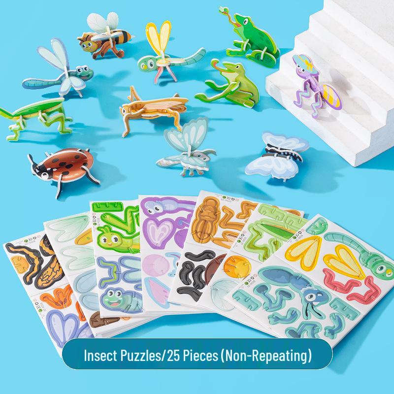 3D Creative Animal Puzzle DIY Toy for Kids – Fun Educational Insect Puzzle