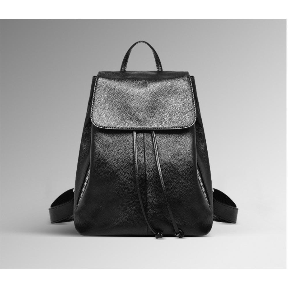 

Новый модный рюкзак, Женская сумка из натуральной кожи, Повседневный универсальный рюкзак из коровьей кожи чёрный