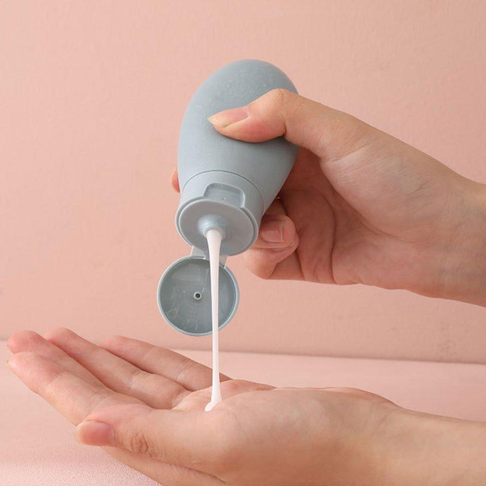 Portable Swimming Pool Silicone Refill Case Travel Cosmetic Shampoo Camping 3p Small Bottle Container H43