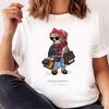 Cartoon Bear Print T Shirt Casual Y2k Harajuku Fashion Unisex Unisex Summer Spring Short Sleeve Oneck Aesthetic Tee