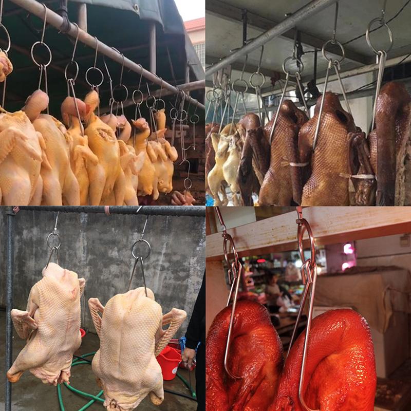 Duck Butcher Meat Processing Drying Smoking Hanger Stainless Steel Bacon Hook