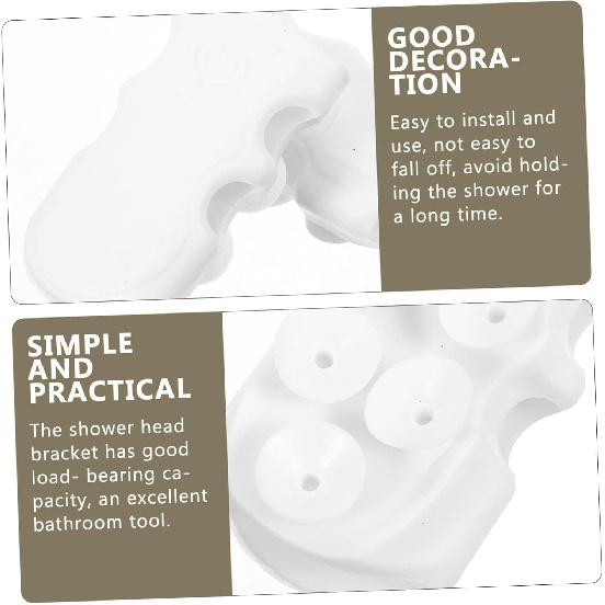 BESPORTBLE Shower Head Holder Suction Cup 2pcs Silicone Shower Suction Cup Holder Appendix Handheld Suction Cup Shower Head Bracket