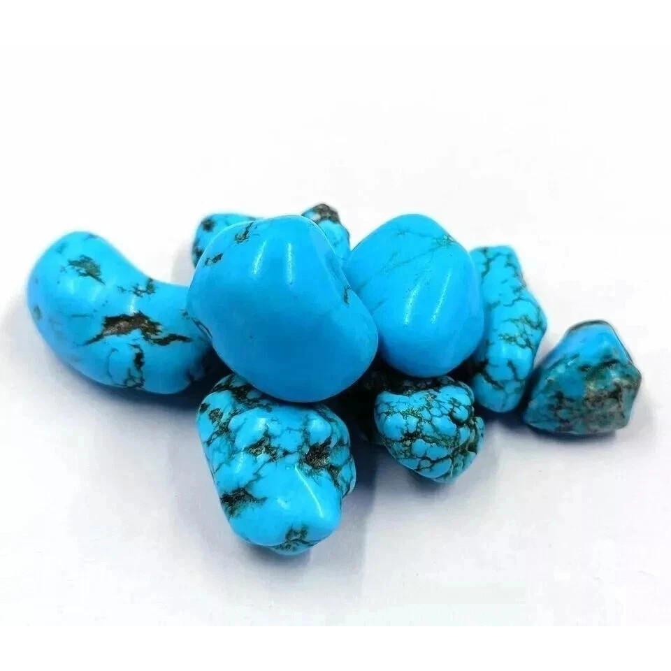500 Ct Natural Blue Arizona Turquoise Tumble Certified Loose Gemstone Lot