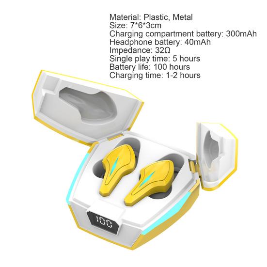 K12 Bluetooth-compatible Earphones In-ear Noise Reduction Low Latency Wireless E-sports Game Music Earbuds for Sports