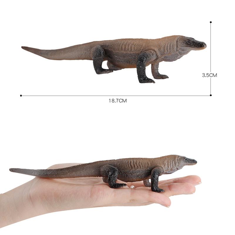 Simulated Wildlife Model Reptile Lizard Solid Static Komodo Dragon Plastic Ornament