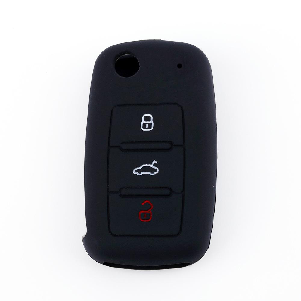 Suitable for Volkswagen Bora Sagitar Tiguan Silicone Key Case Skoda Komik Remote Control Cover Xinrui Key Cover