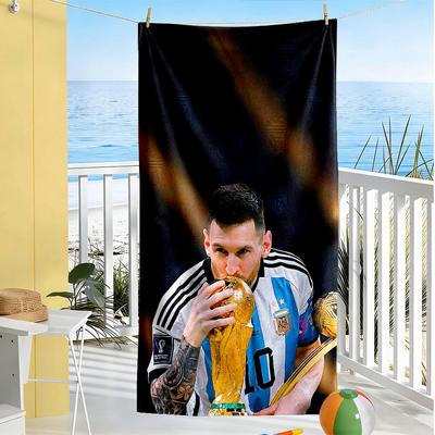 Messi Beach Towel Super Soft & Absorbent Comfortable Lightweight Perfect for Traveling Yoga Camping and Swimming