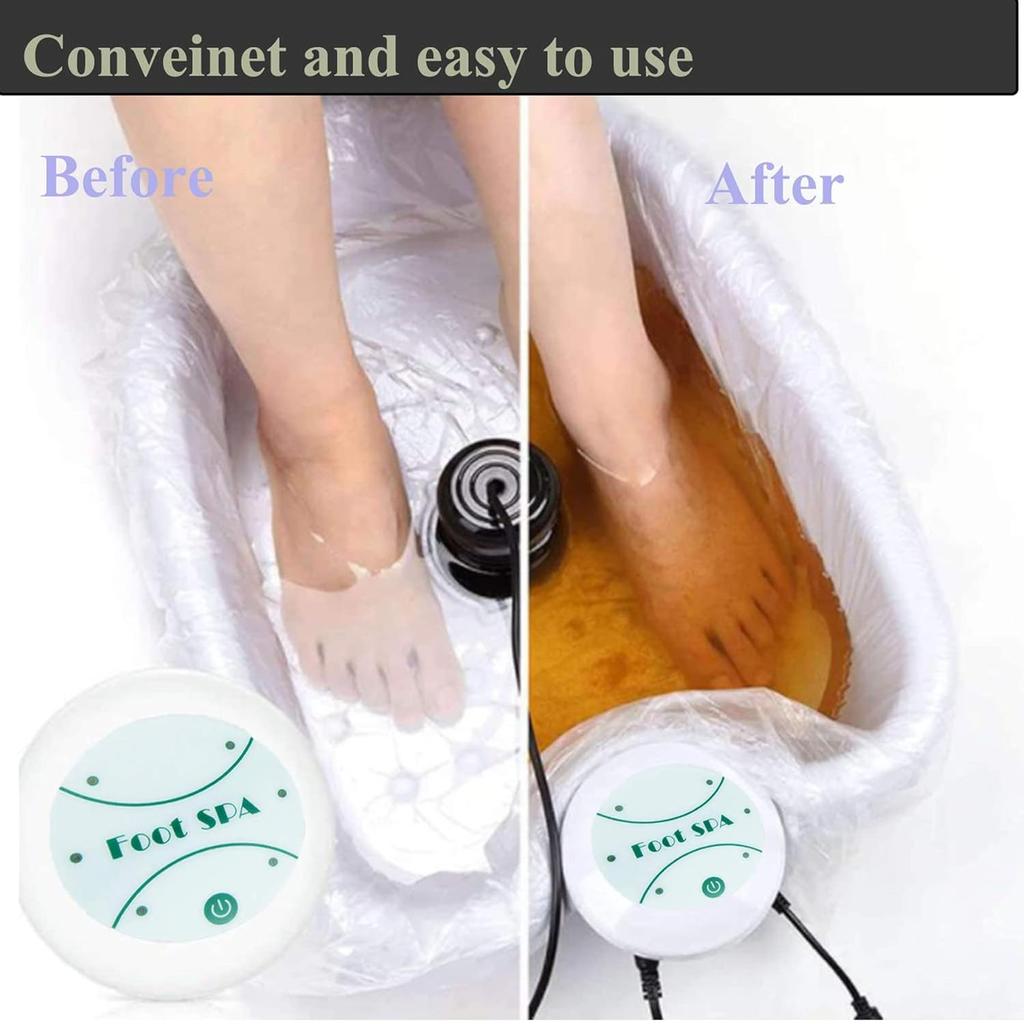Detox Ion Electric Mini Foot Spa Bath Massager Machine FootBath Cleanse Footspa Vibration Best Care Arrays Aqua Health Therapy