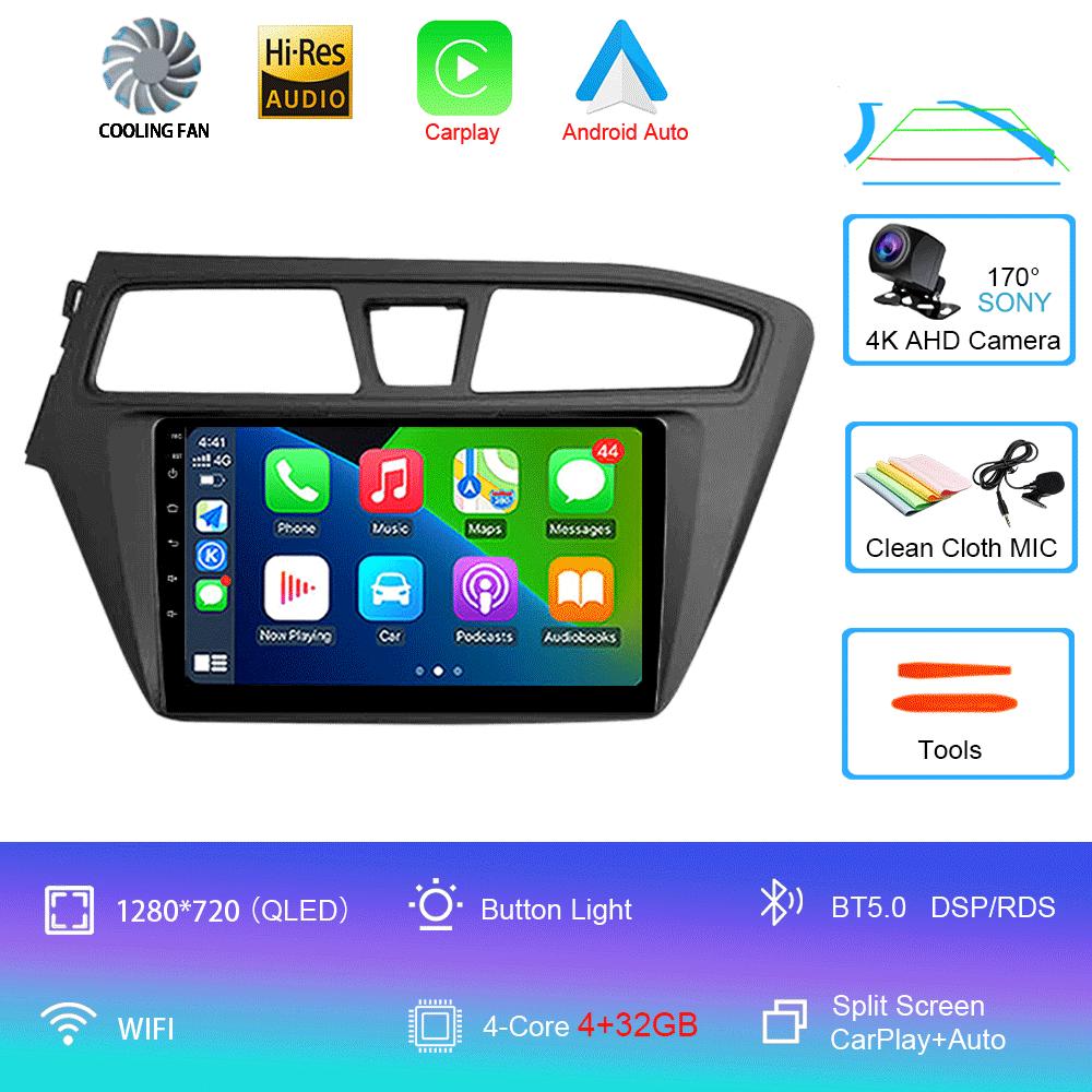 Android 14 WIFI+4G Car Radio For Hyundai I20 LHD 2015 2016 2017 2018 Stereo GPS Carplay Auto Multimedia Video Player 360 Camera