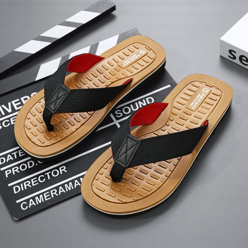 Men s Shoes Flip Flops Summer Flats Shoes Anti Slip Wear Resistant Flip-flops Casual Slippers Beach Shoes 46