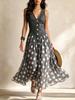European and American fashion casual printing imitation denim top polka dot skirt