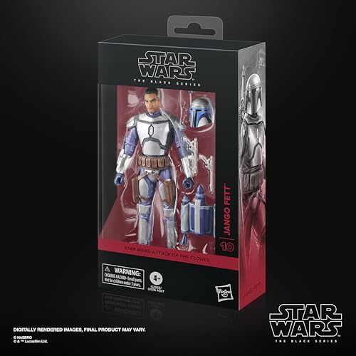 Hasbro Star Wars Star Wars Black Series Jango Fett, Star Wars: Attack of the Clones (Episode II) Premium Collectible 15cm Action Figure G2566, Authent
