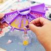 Diamond Painting Tool Kit with Fan Shaped Sorting Tray Wax Pads Craft Pens Scraper Brush Stands and Spoon for Rhinestone Art DIY Supplies
