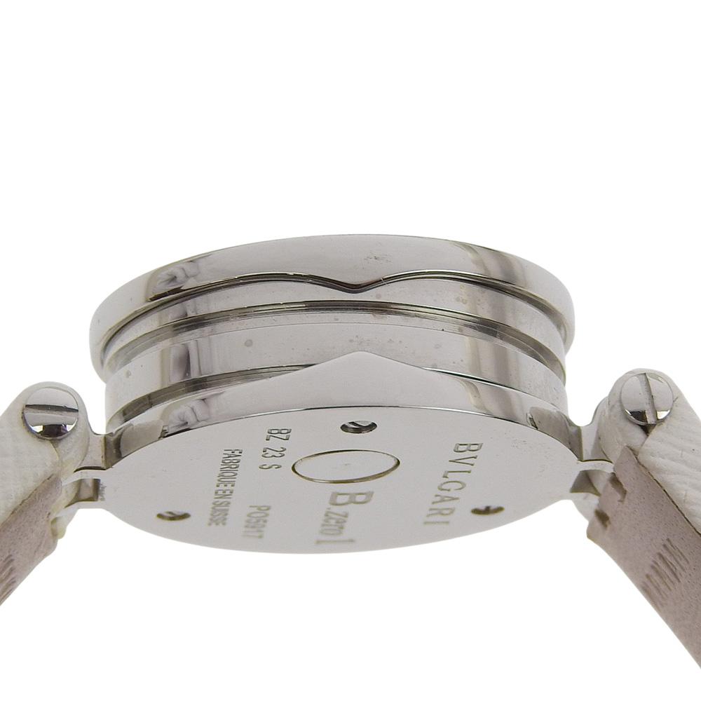 BVLGARI Bzero1 Watches BZ23S Diamond Bezel Blue shellDial Stainless Steel/diamond/leather Quartz Analog display Women Used